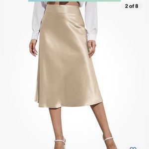 Zara A-line satin skirts